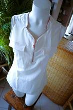 leuk crème mouwloos top blouse, Wit, Maat 42/44 (L), Nieuw, Ophalen of Verzenden