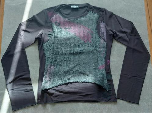 Grijze en roze gevoerde blouse in maat small., Kleding | Dames, Overige Dameskleding, Gedragen, Ophalen of Verzenden