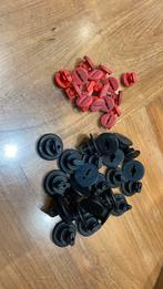 Quadro toppen voor uw bouwwerk in tuin 16xrood en 23x zwart, Ophalen, Gebruikt