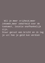 Inkometen opbouwen met 1 uur perdag van uit huis, Vacatures, Vacatures | Thuiswerk