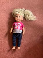 Grote pop met houten schommelend wiegje/bed, Kinderen en Baby's, Ophalen, Zo goed als nieuw, Overige typen