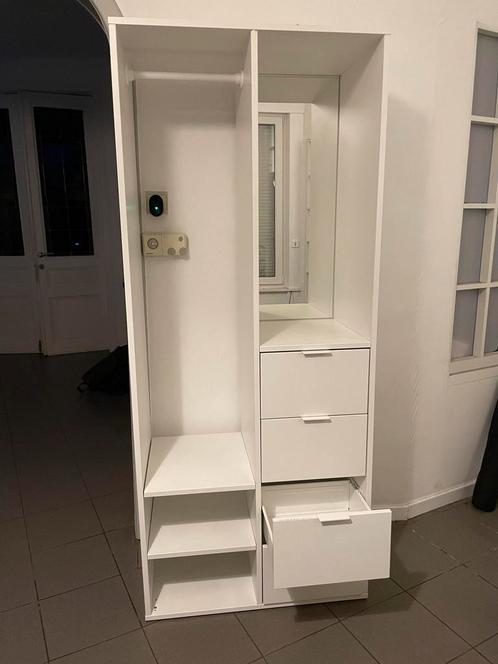 Halkast met spiegel IKEA Sundlandet, Maison & Meubles, Armoires | Penderies & Garde-robes, Utilisé, 150 à 200 cm, 50 à 100 cm