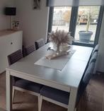 Eiken tafel met 6 stoelen, Huis en Inrichting, Tafels | Eettafels, Ophalen, Zo goed als nieuw