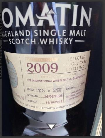 Whisky Tomatin Whiskyfestival Den Haag 2009 beschikbaar voor biedingen