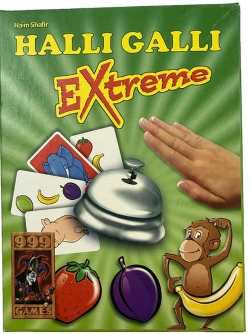 Halli Galli Extreme 999 Games party spel met de bel compleet, Hobby en Vrije tijd, Gezelschapsspellen | Bordspellen, Zo goed als nieuw
