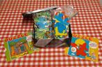 2 kinderpuzzels postermodel + metalen doos, Ophalen, Meer dan 50 stukjes, Gebruikt, 2 tot 4 jaar