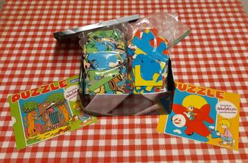 2 kinderpuzzels postermodel + metalen doos beschikbaar voor biedingen