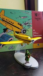 tintin figurine avion collection avec figurine et livre, Tintin, Statue ou Figurine, Enlèvement ou Envoi, Neuf