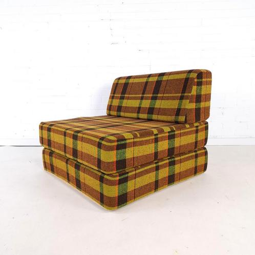 Vintage slaapfauteuil, Huis en Inrichting, Zetels | Zetels en Chaises Longues, Gebruikt, Stof, Ophalen