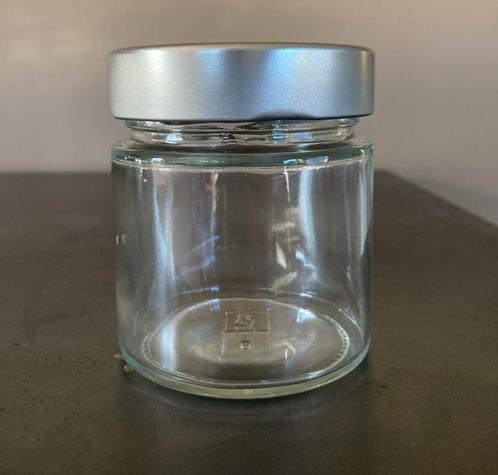 Glazen potjes + deksel (212 ml) (nieuw - nooit gebruikt), Huis en Inrichting, Overige Huis en Inrichting, Nieuw, Ophalen