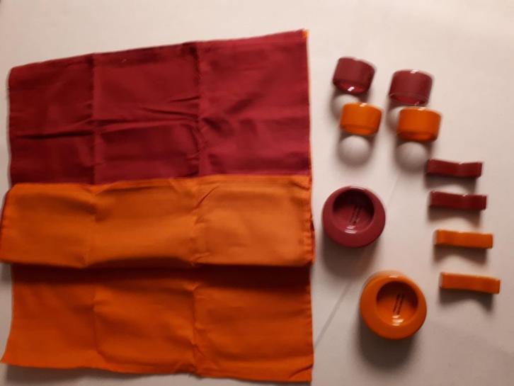 vintage servetringen, theelichthouders, messenleggers,...., Maison & Meubles, Cuisine | Linge de cuisine, Neuf, Orange, Enlèvement