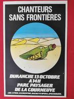 CHANTEURS SANS FRONTIERES - PARIS - AFFICHETTE 40/60 CM, Comme neuf, Musique, Enlèvement ou Envoi, Rectangulaire vertical
