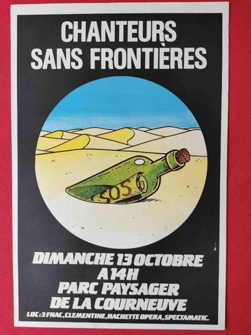 CHANTEURS SANS FRONTIERES - PARIJS - POSTER 40/60 CM beschikbaar voor biedingen