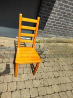 6 houten stoelen, Huis en Inrichting, Stoelen, Vijf, Zes of meer stoelen, Gebruikt, Bruin, Hout