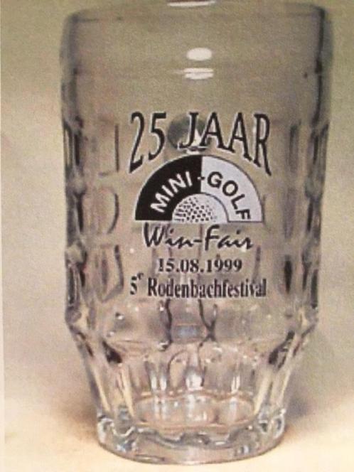 Ik zoek: Rodenbach bierpot kroes glas MINI-GOLF 1999 -, Verzamelen, Biermerken, Gebruikt, Glas of Glazen, Overige merken, Ophalen of Verzenden