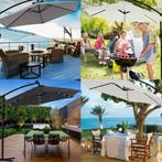 Parasol Zonnescherm Zweefparasol Zwengel 300 of 350cm NIEUW, Jardin & Terrasse, Parasols, Enlèvement, Neuf, Parasol flottant, Inclinable