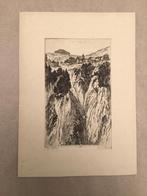 Gesigneerde authentieke gravure Carl Strauss, Antiek en Kunst, Kunst | Etsen en Gravures, Ophalen of Verzenden