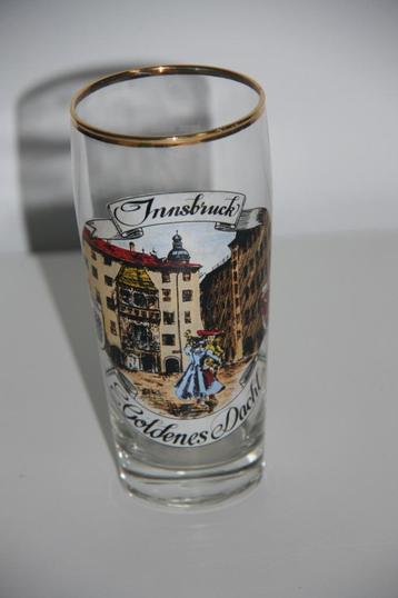 innsbruck goldenes dachl / gouden dak souvenier bierglas beschikbaar voor biedingen