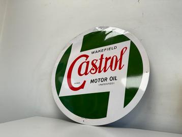Ancien panneau d'affichage à l'huile Castrol, Enlèvement ou Envoi, Utilisé, Panneau publicitaire
