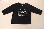T-shirt lange mouw Player 2 zwart maat 68, Enfants & Bébés, Vêtements de bébé | Taille 68, Zeeman, Garçon ou Fille, Enlèvement ou Envoi