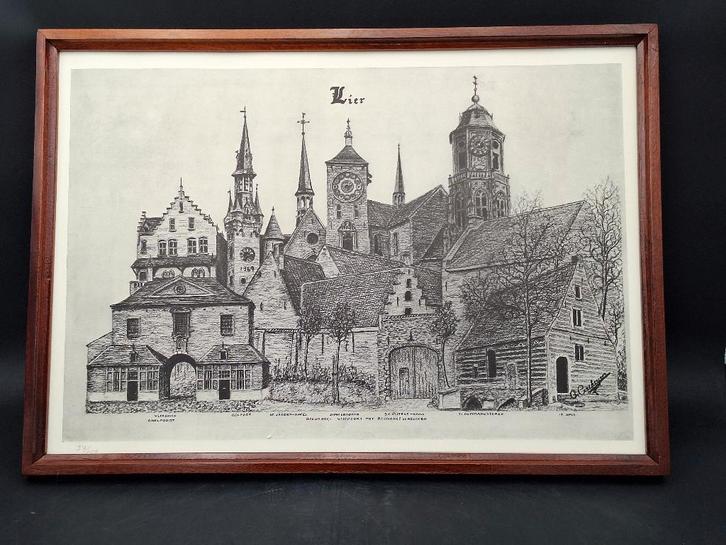 schilderij print Lier 34/100, Antiek en Kunst, Curiosa en Brocante, Ophalen of Verzenden