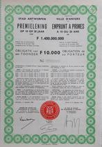 premielening op 10 of 20 jaar - stad antwerpen - 1963 -, Postzegels en Munten, Aandelen en Waardepapieren, Ophalen of Verzenden