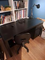 Bureau noir Ikea, 14065cm., Huis en Inrichting, Bureaus, Ophalen, Zo goed als nieuw, Bureau