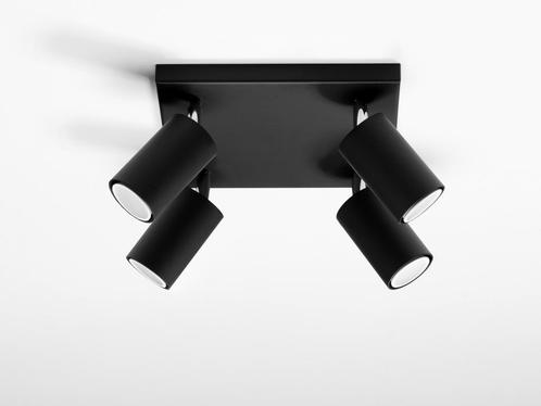 Solo Focus Quad armatuur zwart, NIEUW!, Huis en Inrichting, Lampen | Plafondlampen, Nieuw, Metaal, Overige materialen, Verzenden