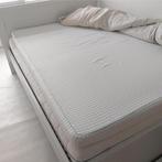 Schitterend wit houten bed met boxsprings 140/200 nieuw, Ophalen, Wit, 140 cm, Zo goed als nieuw