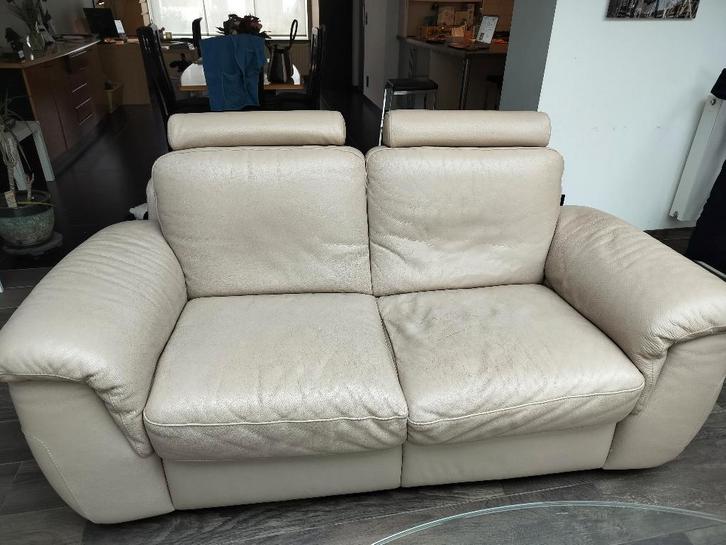 Siège 2.5 en cuir, Maison & Meubles, Canapés | Coins salons complets, Utilisé, Cuir, Enlèvement