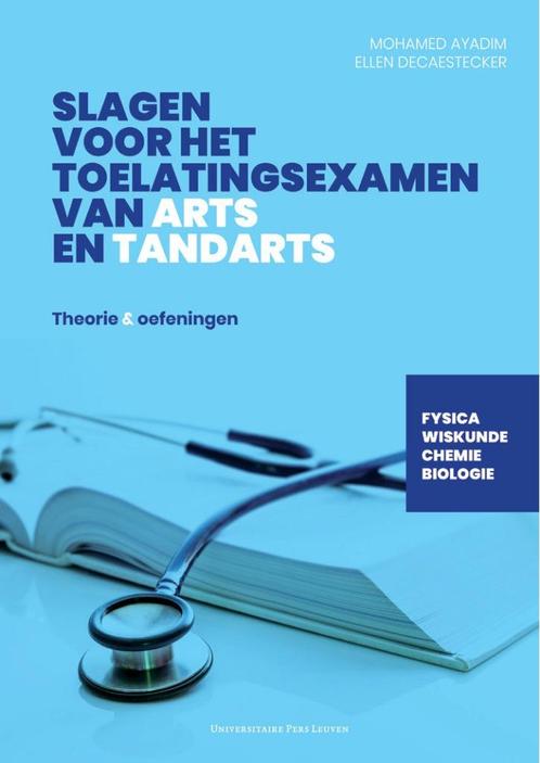 BOEK Slagen voor het toelatingsexamen van arts en tandarts, Livres, Livres d'étude & Cours, Neuf, Enlèvement