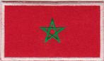 Marokko vlag stoffen opstrijk patch embleem #1, Verzenden, Nieuw