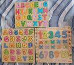 Houten puzzel cijfers/alfabet, Kinderen en Baby's, Speelgoed | Houten speelgoed, Ophalen, Overige typen