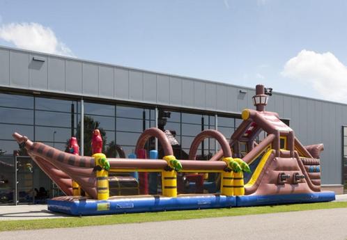 Piratenrun - hindernisbaan - springkasteel, Hobby en Vrije tijd, Feestartikelen, Gebruikt, Feestartikel, Ophalen