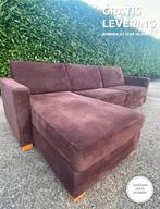 GRATIS LEVERING HEEL BE Bruin Montel Stoffen Hoekbank, Huis en Inrichting, Zetels | Zetels, 250 tot 300 cm, Hoekbank, Ophalen of Verzenden