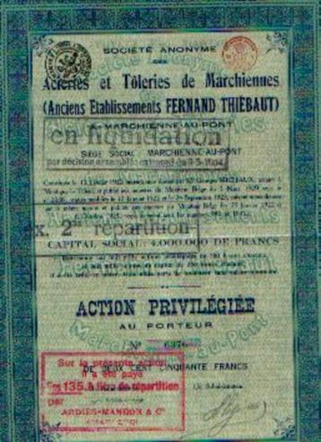 SA Aciéries et Tôleries der Marchiennes (1920)