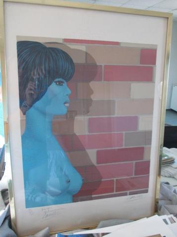 Labisse kunstwerk blauwe vrouw gesigneerd beschikbaar voor biedingen
