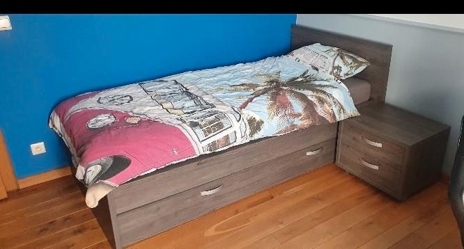 Jeugdkamer, Enfants & Bébés, Chambre d'enfant | Lits, Utilisé, 180 cm ou plus, 85 à 100 cm, Sommier à lattes, Enlèvement