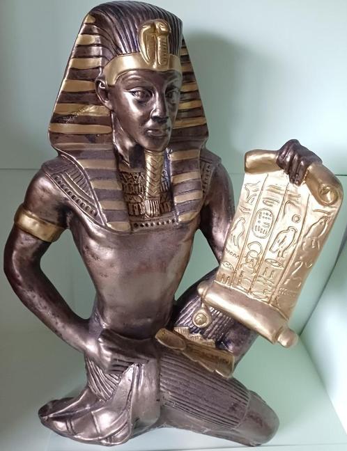 Egyptisch harsbeeld, groot model., Antiek en Kunst, Kunst | Beelden en Houtsnijwerken, Ophalen of Verzenden