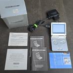 Zilver Gameboy Advance SP met Box, Games en Spelcomputers, Ophalen of Verzenden, Gebruikt, Game Boy Advance SP