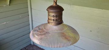 antieke holophane lamp/hanglamp jaren '30/art deco  beschikbaar voor biedingen