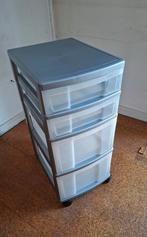 Plastic ladenkastje met 4 laden op wieltjes, Ophalen, Zo goed als nieuw, 3 of 4 laden, Minder dan 100 cm