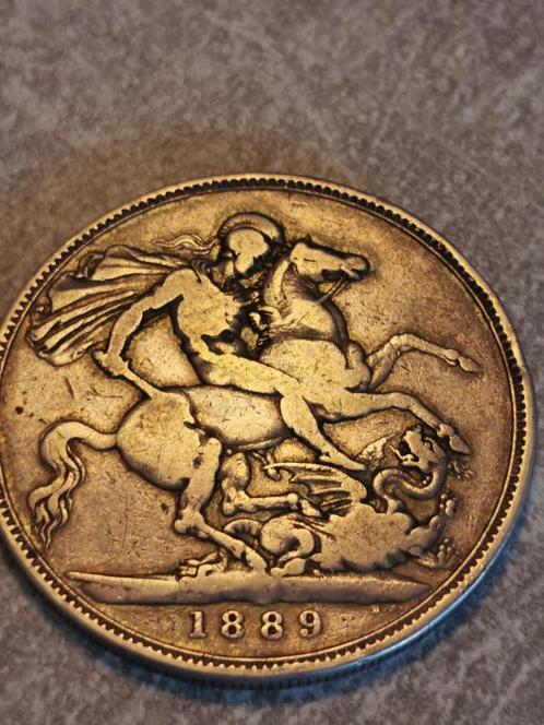 󠁧󠁢󠁥󠁮󠁧󠁿England, 1 Crown 1889..rare mooi zilver. ., Postzegels en Munten, Munten | Europa | Niet-Euromunten, Losse munt, Overige landen