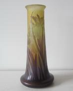 Antieke cameo glazen art nouveau iris vaas Emile Gallé, Verzenden