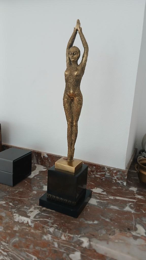 Starfish bronzen beeld met marmeren basis | BuitenKans, Antiek en Kunst, Antiek | Brons en Koper, Brons, Ophalen