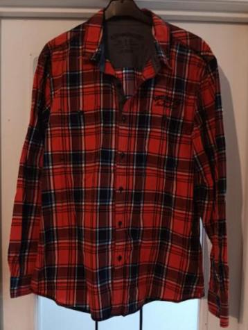 Chemise EDC orange carreaux homme L beschikbaar voor biedingen