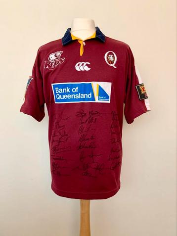 Queensland Reds 2000s #8 match game worn & signed by team beschikbaar voor biedingen