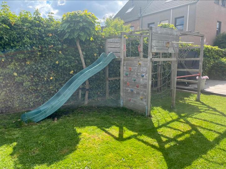 Superleuk klimmen en glijden, Kinderen en Baby's, Speelgoed | Buiten | Speeltoestellen, Gebruikt, Glijbaan, Klimnet, Klimwand
