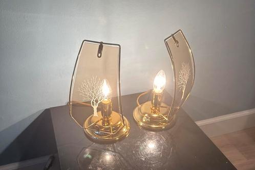 Paire de lampes de table vintage Lakro, Maison & Meubles, Lampes | Lampes de table, Utilisé, Enlèvement ou Envoi
