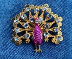 Prachtige vintage broche 'Pauw', Handtassen en Accessoires, Antieke sieraden, Ophalen of Verzenden, Broche